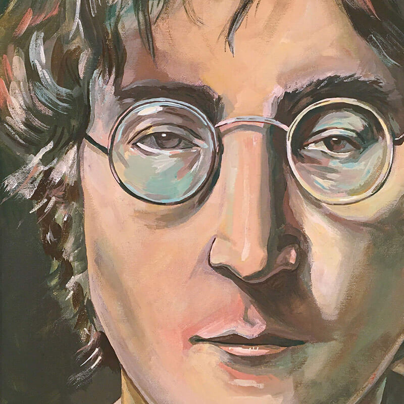 John Lennon Gouache Painting