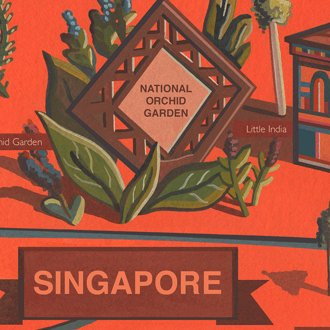 Singapore Illustrated Map