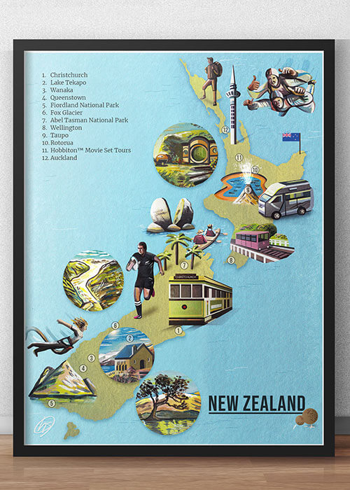 Buy the New Zealand Art Print item
