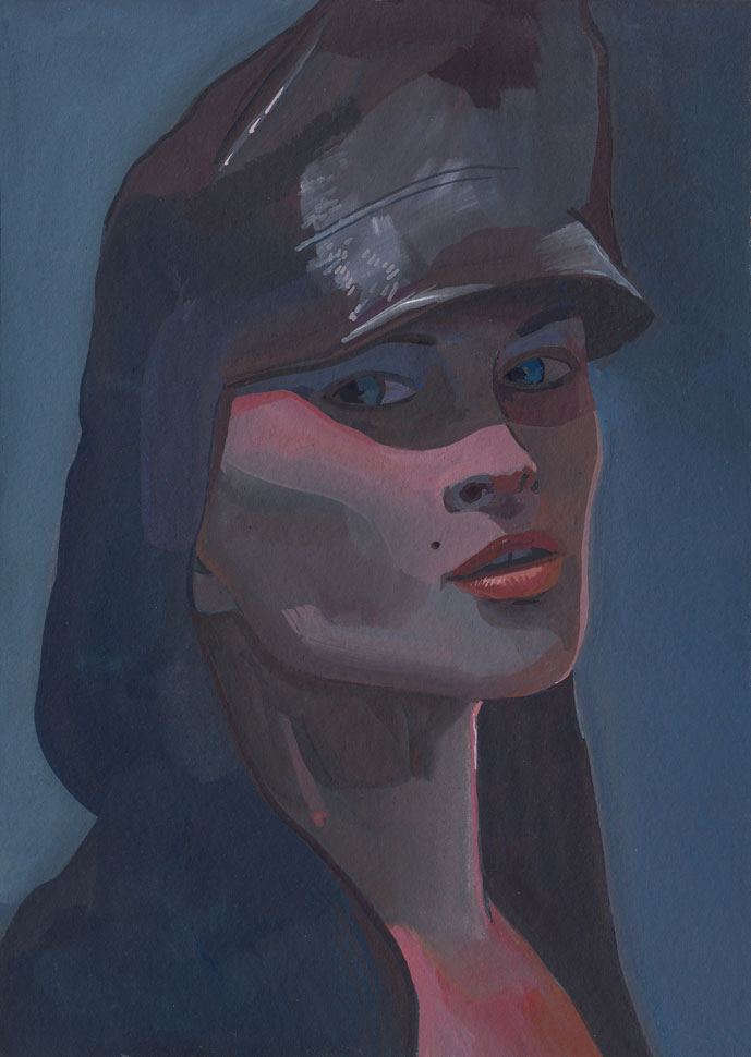 Woman With Hat Illustration