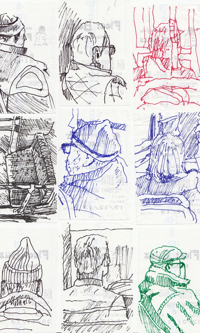 Drawings On Public Transport Tickets