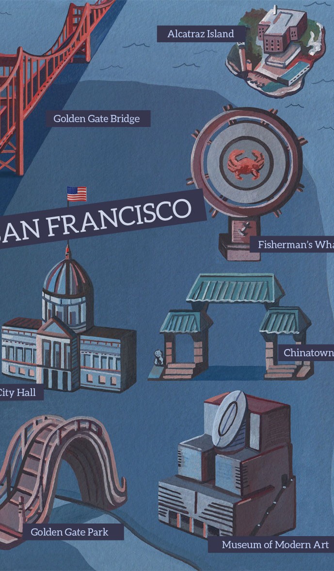 San Francisco Illustrated Map
