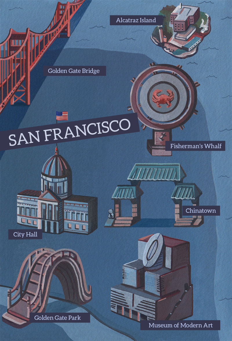San Francisco Illustrated Map