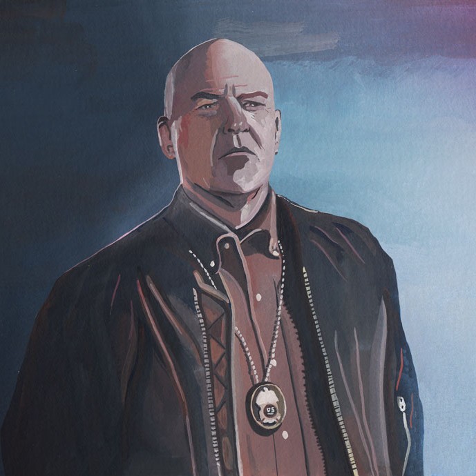 Breaking Bad Portrait Illustration Of Hank Schrader