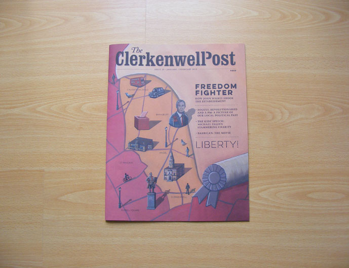 The Clerkenwell Post Magazine - Cover Illustration