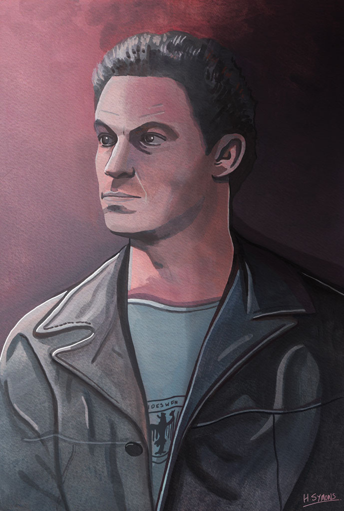 Dominic West Portrait Illustration