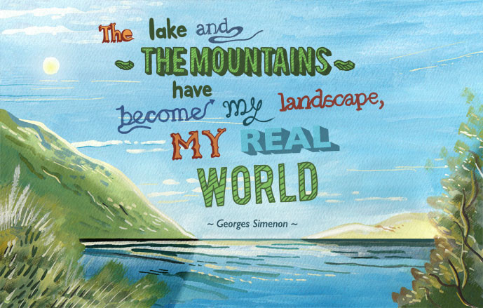 Georges Simenon Typographic Quote