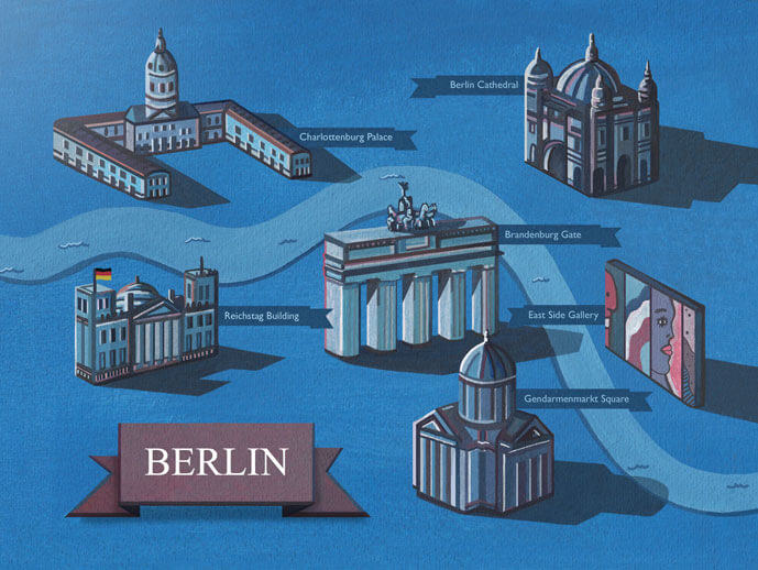 Berlin Map Illustration