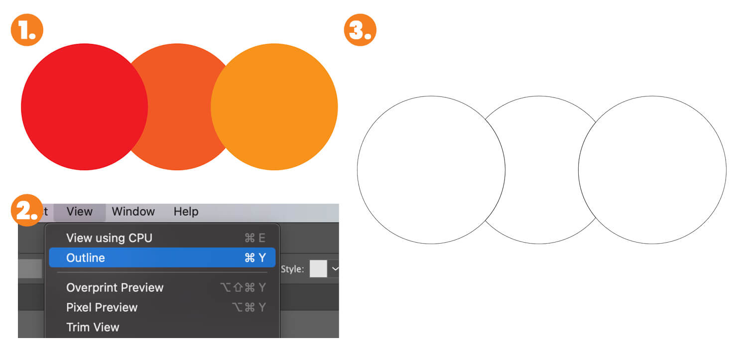 View Outline In Adobe Illustrator