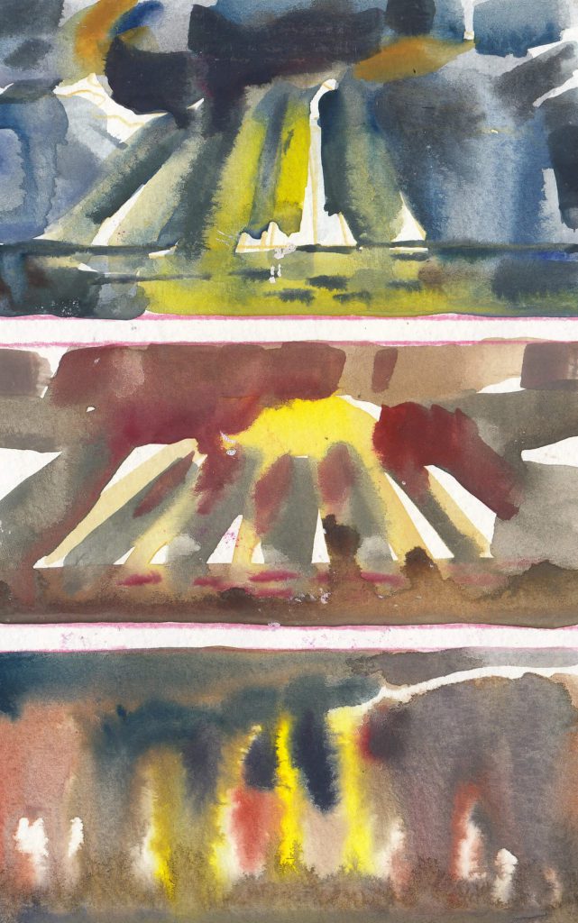 Sunshine watercolour painting