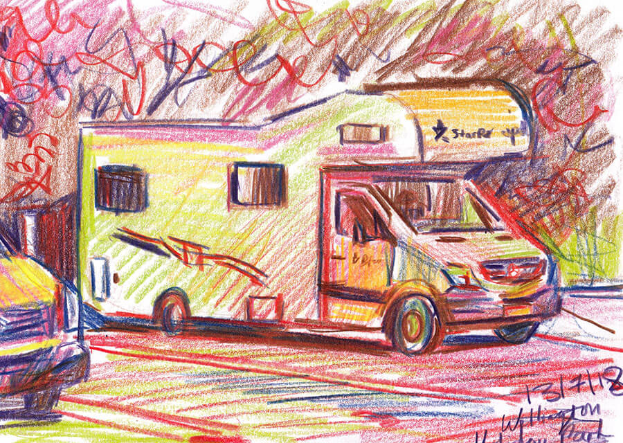 Campervan drawing