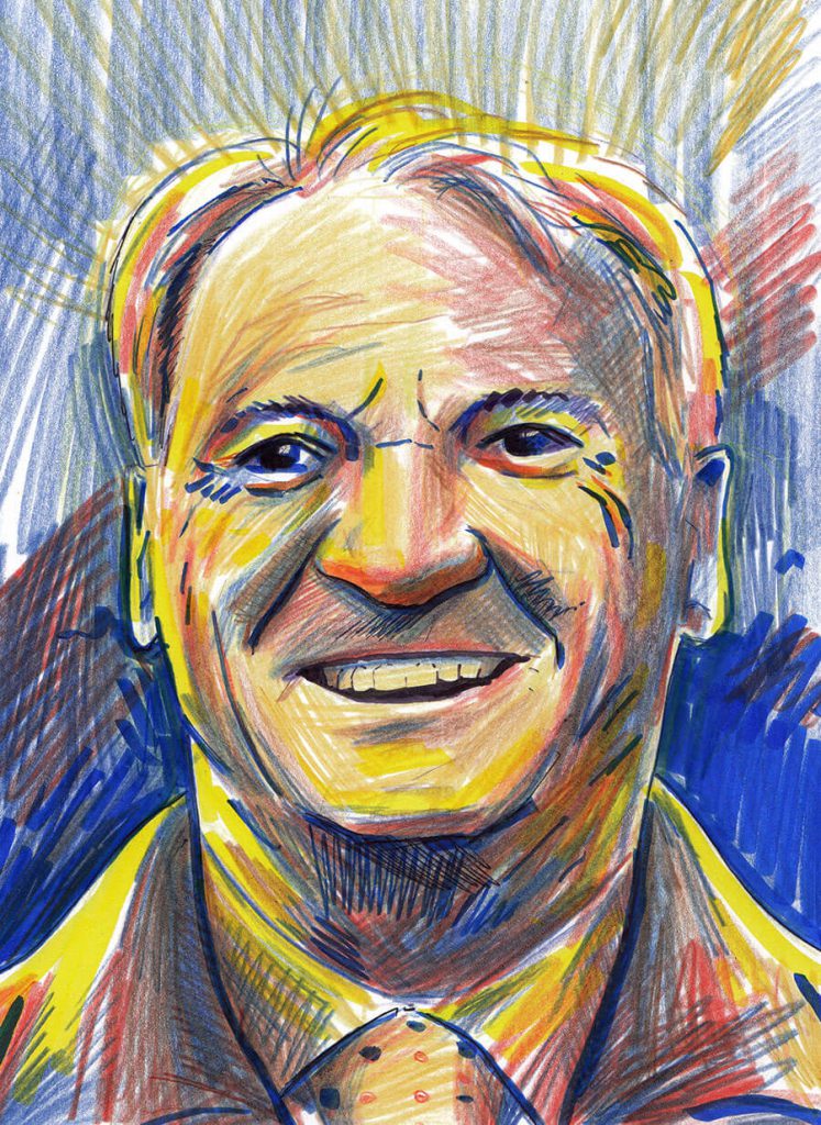 Bobby Robson portrait drawing