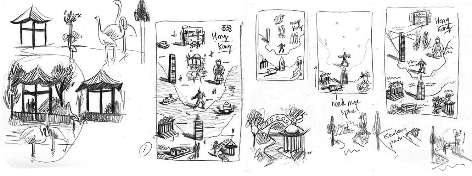 Hong Kong Map Sketchbook