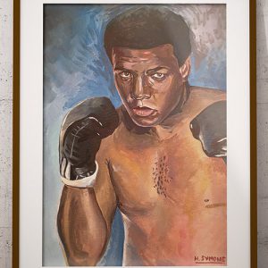 Muhammad Ali gouache painting