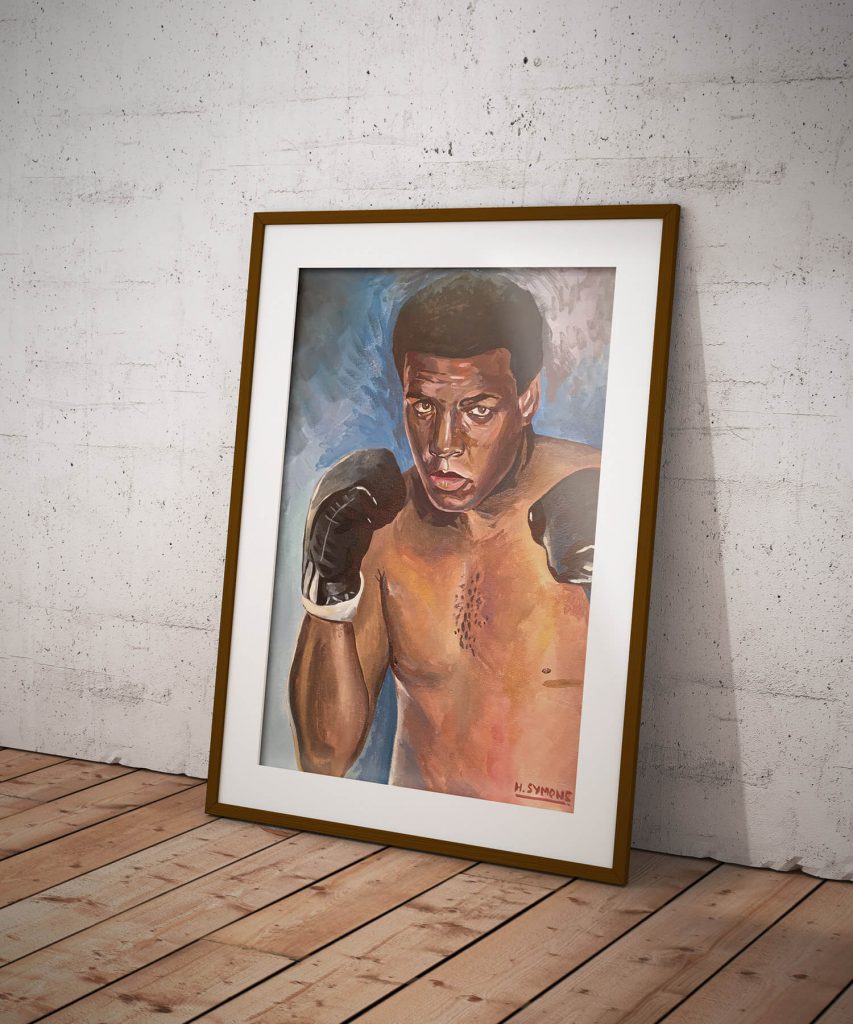 Canvas painting of Muhammad Ali