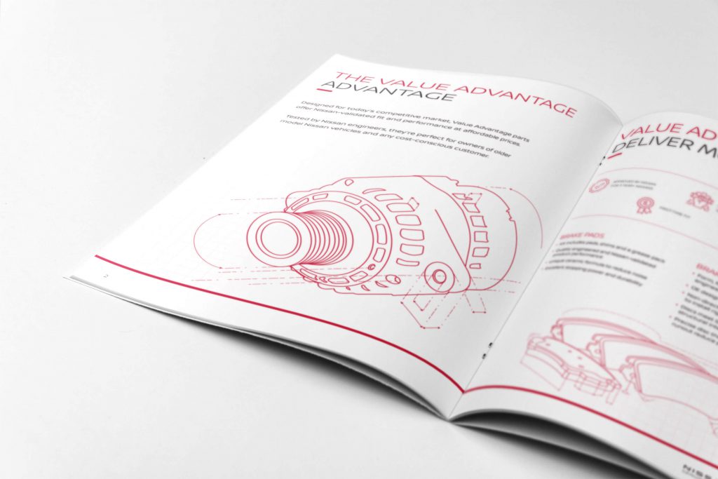 Direct mail print design for Nissan Trade Direct