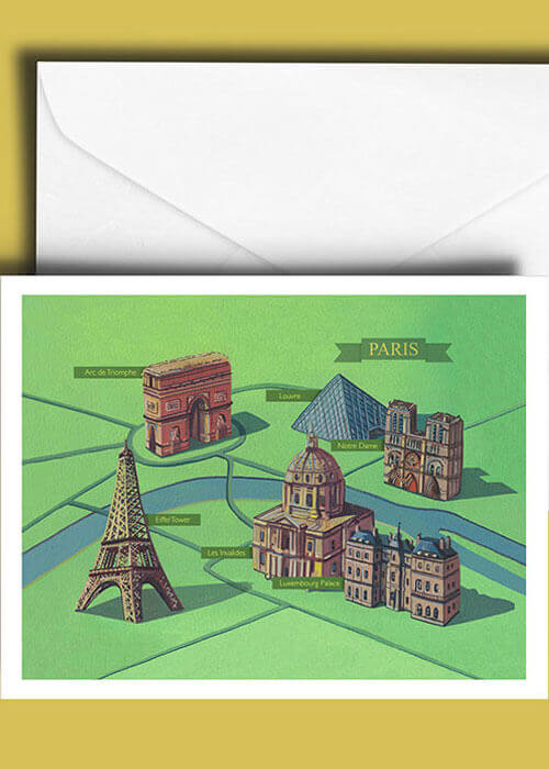 Paris greetings card