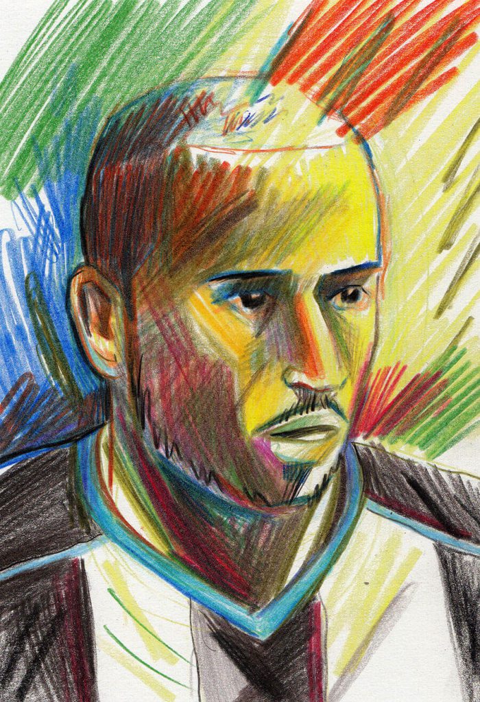 Andros Townsend portrait art