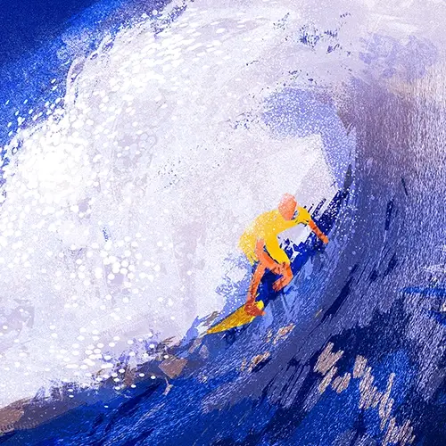 Surfing Illustration