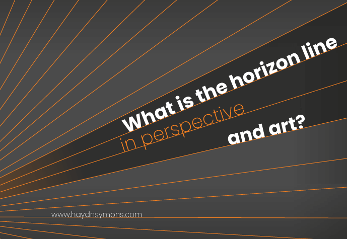 What is the horizon line in perspective and art?