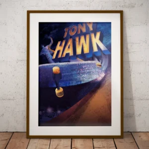 Skateboarding Art Print - Tony Hawk Wall Decor