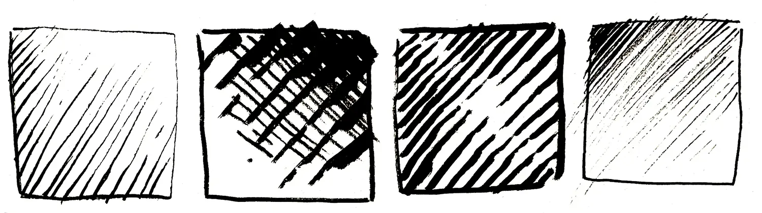Feathering Drawing Technique