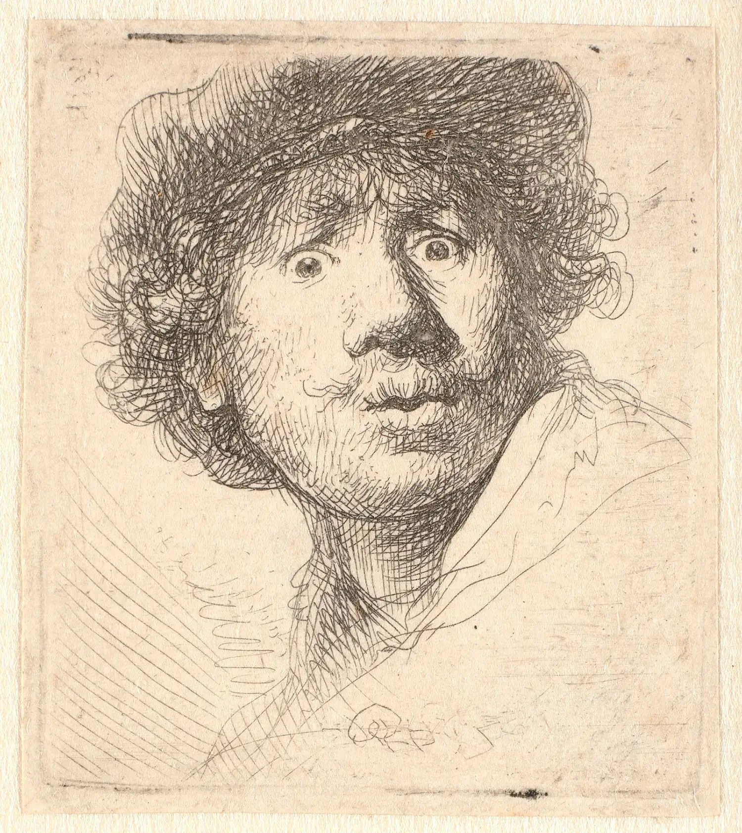 Rembrandt Self Portrait Drawing