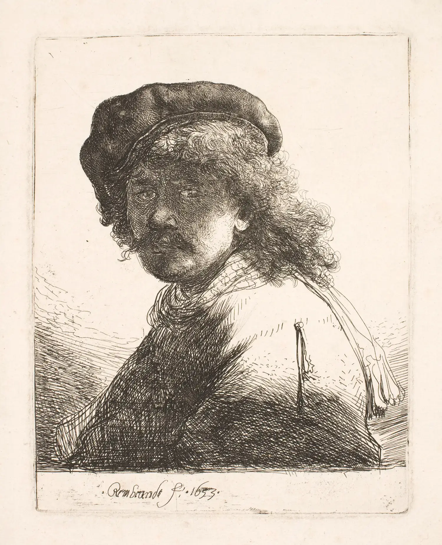 Rembrandt Self Portrait Drawing