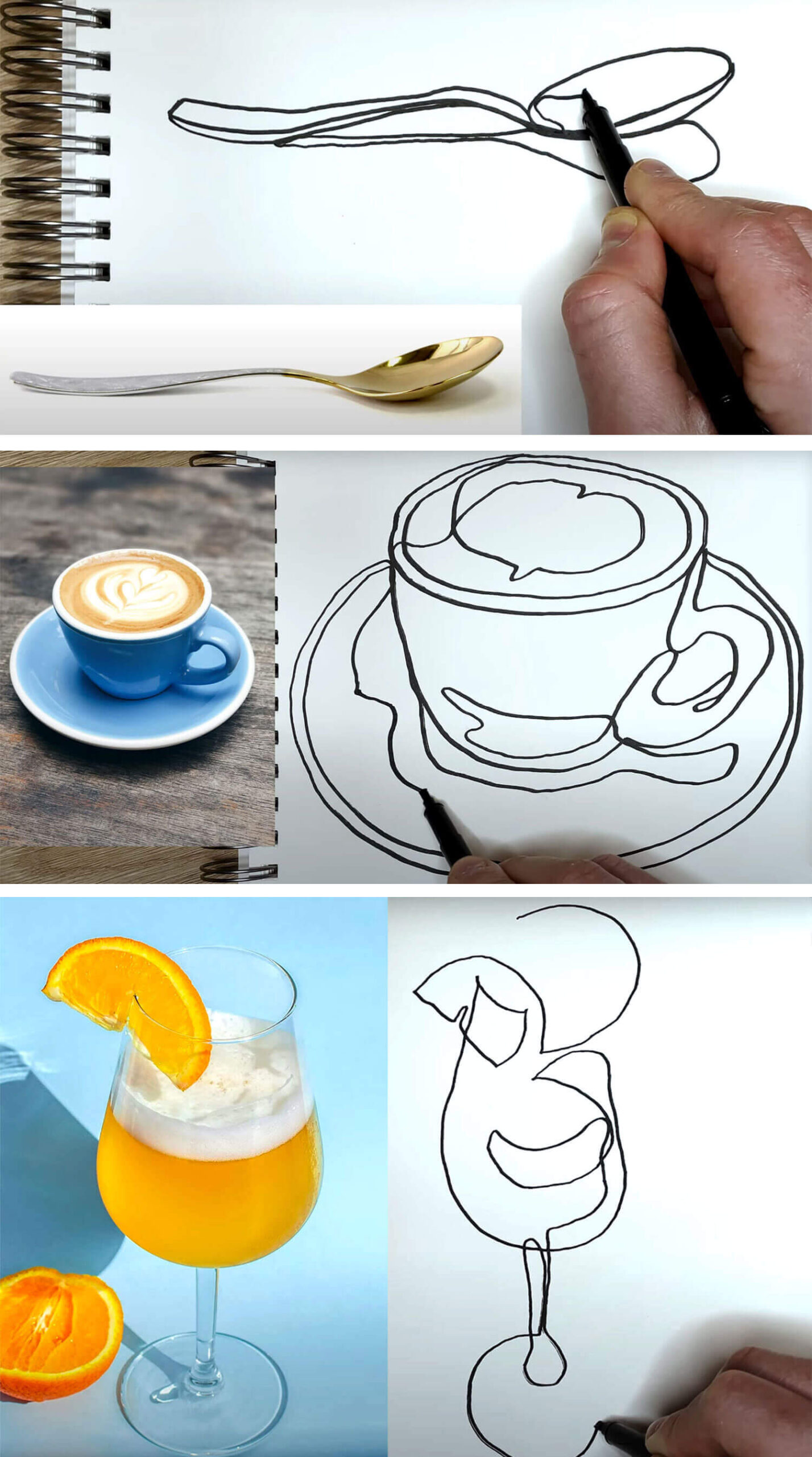 Continuous Line Drawings - Drawing Exercises