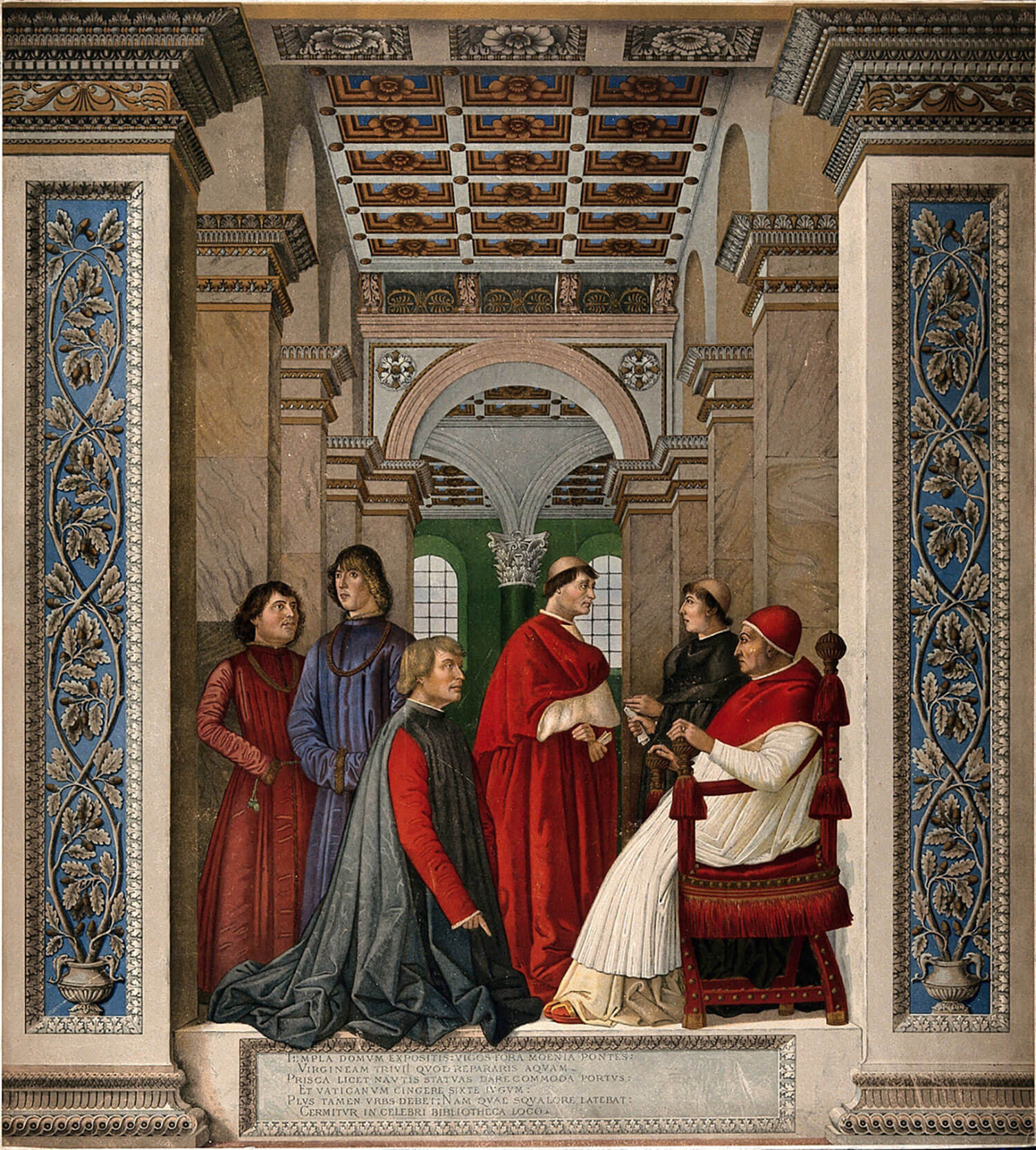 The inauguration of the Vatican Library - Pope Sixtus IV Platina