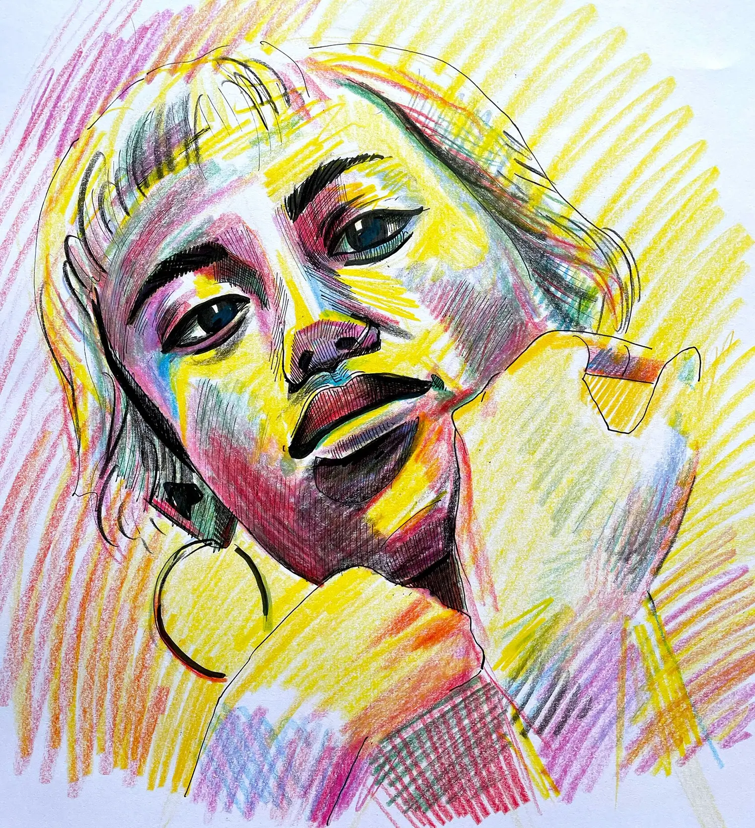 Colour Pencil Portrait Drawing