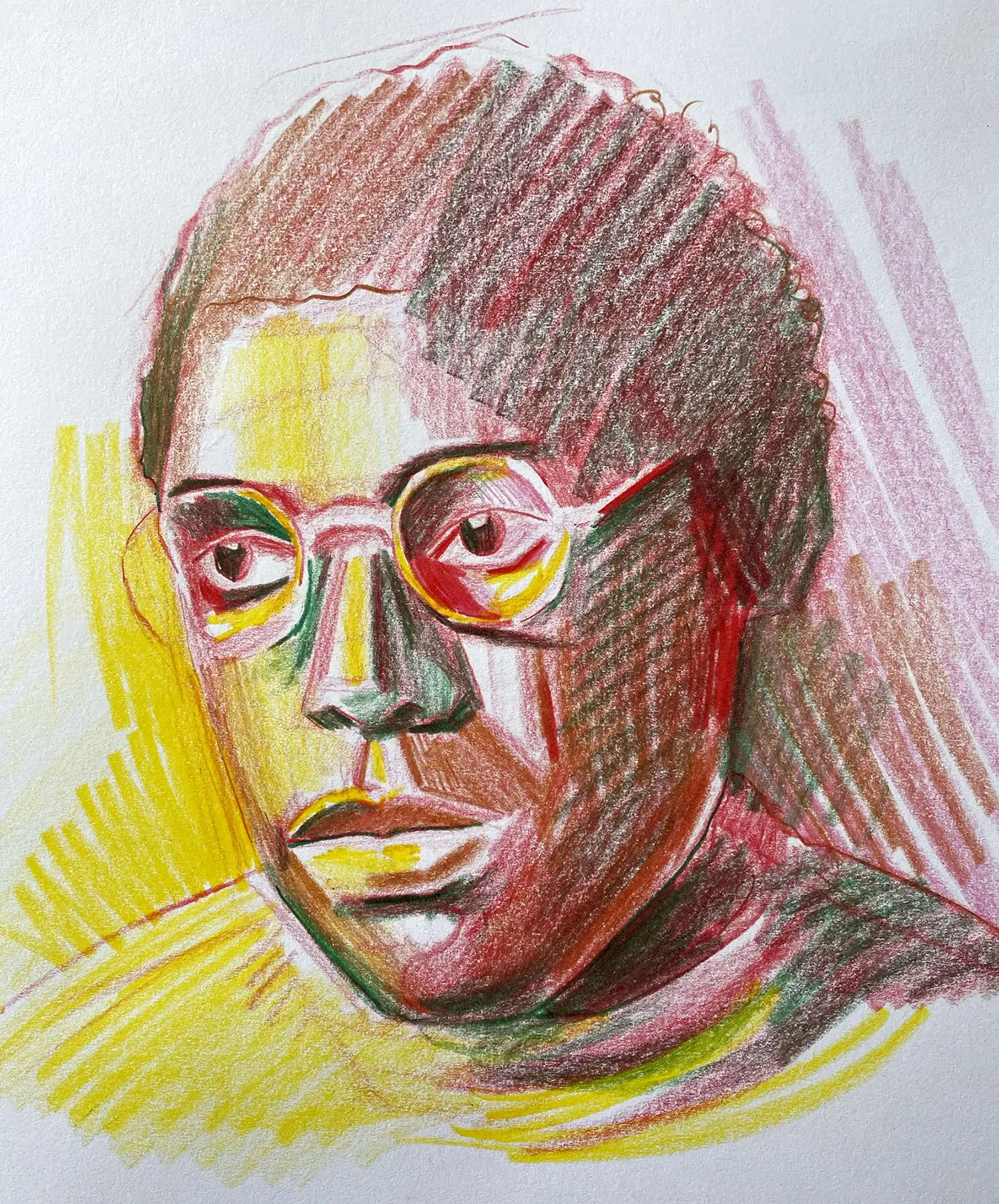 Face Portrait Drawing With Colour