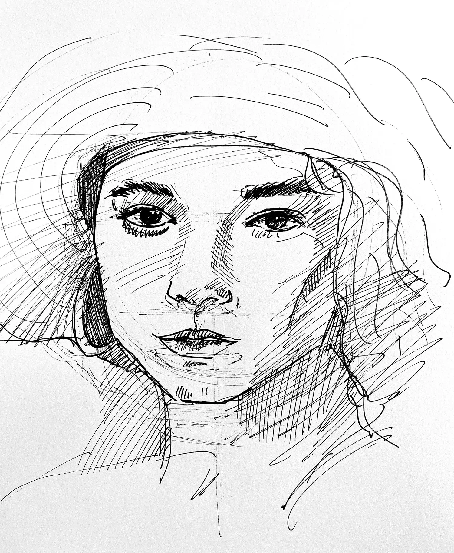 Portrait Drawing With Pen