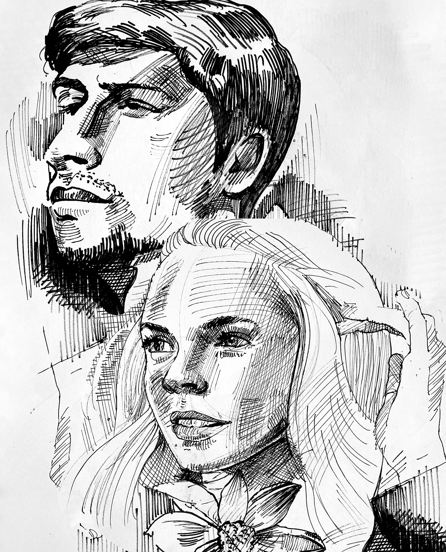 Portrait Pen Drawing Artworks