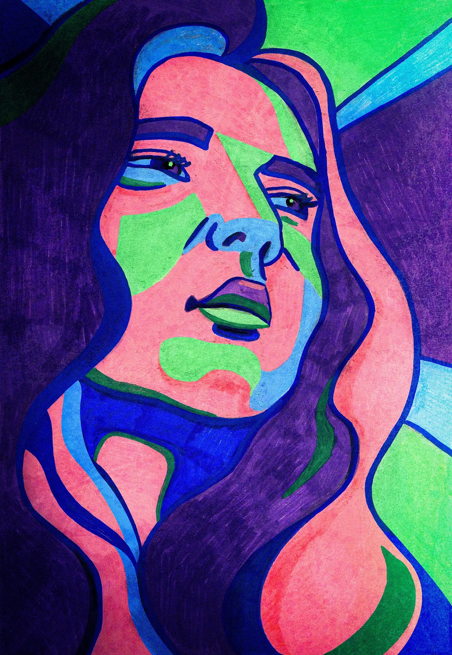 Posca Pen Portrait Drawing