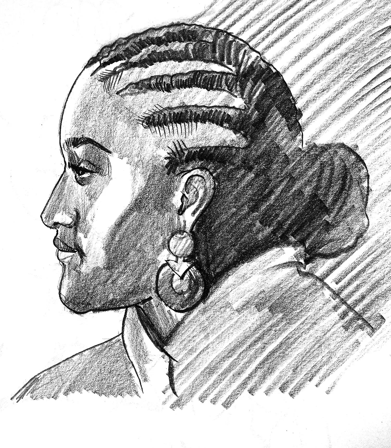 Side View Portrait Drawing