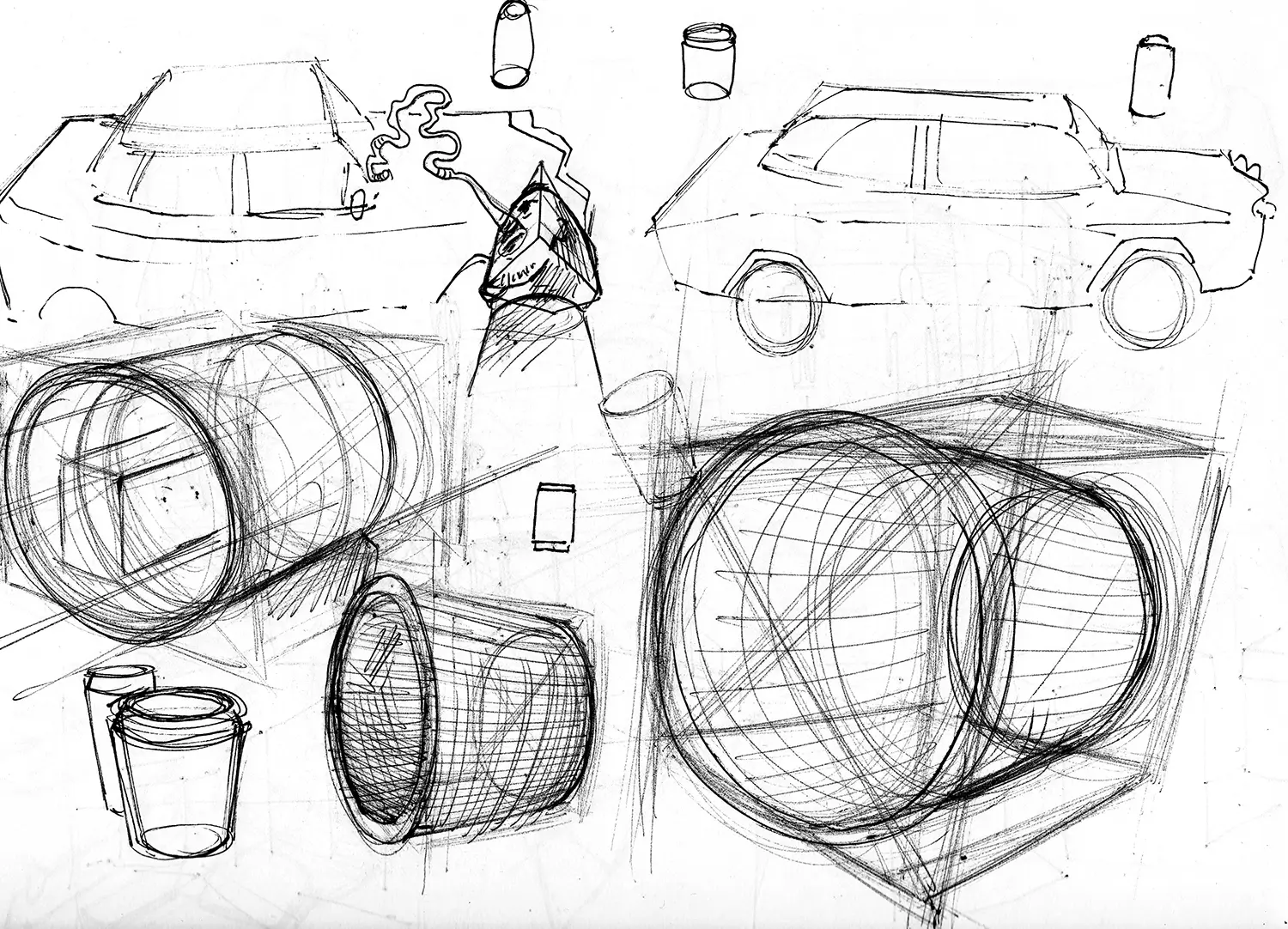 Sketchbook Perspective Drawings