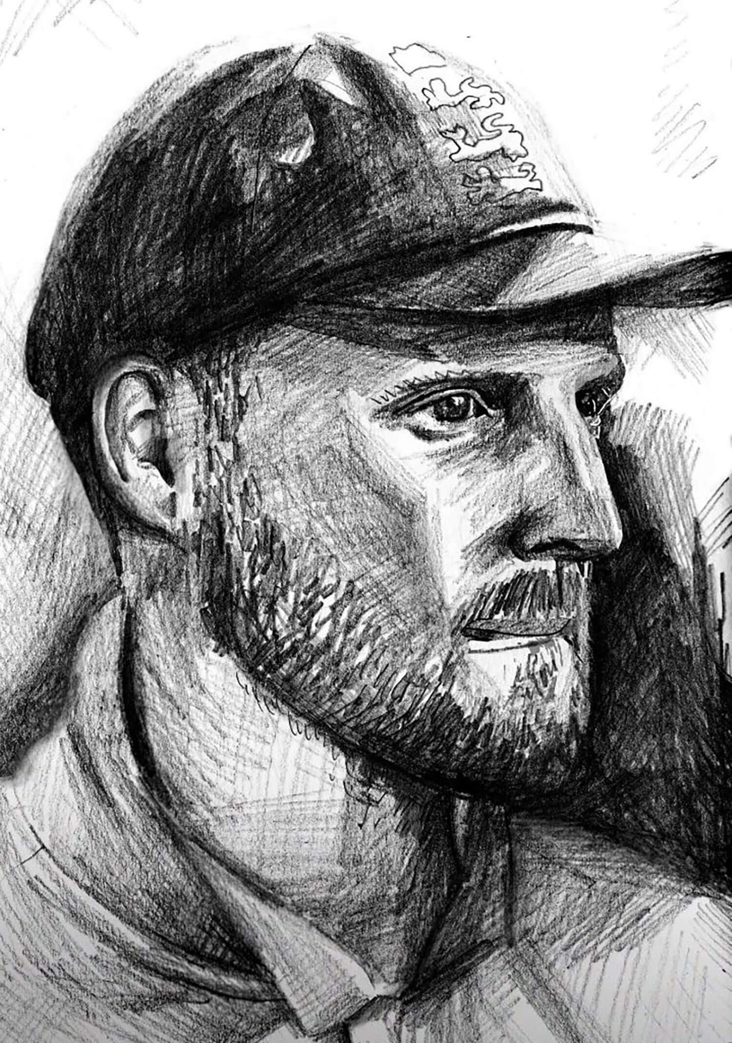 Ben Stokes Portrait Drawing