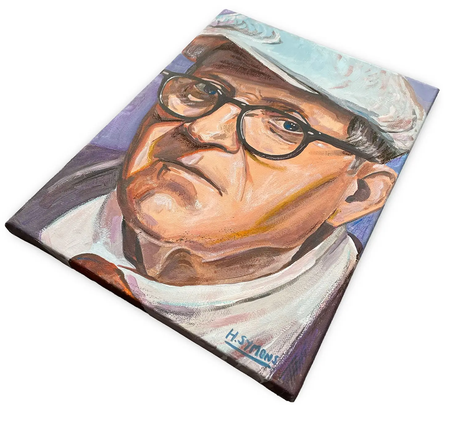 David Hockney Portrait Canvas Painting
