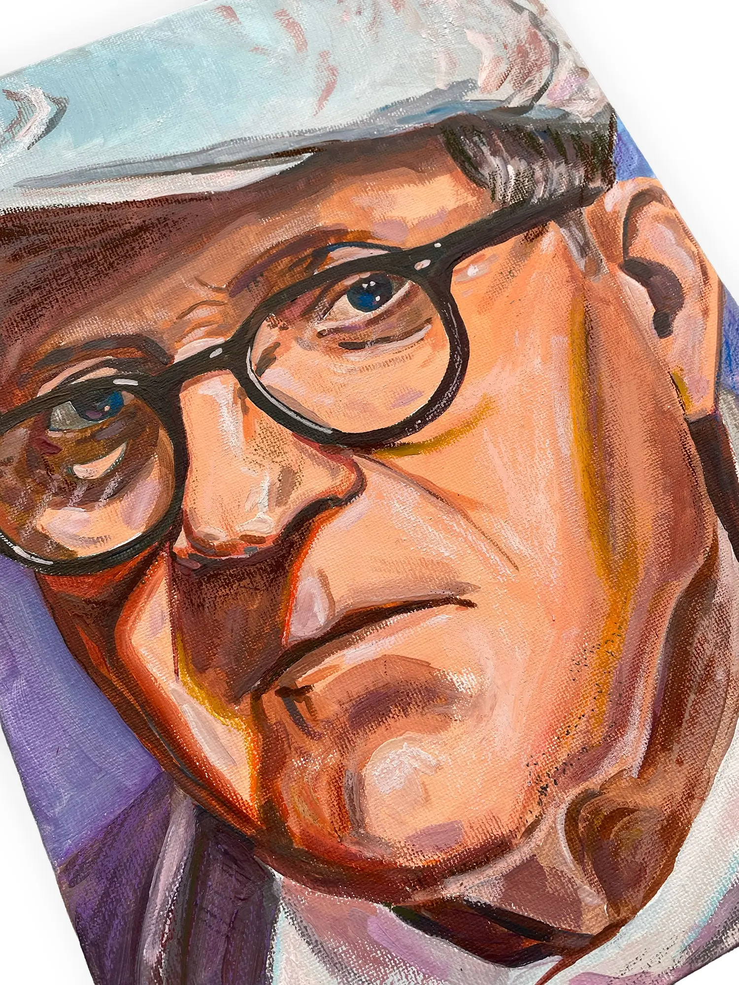 David Hockney Portrait Canvas Painting