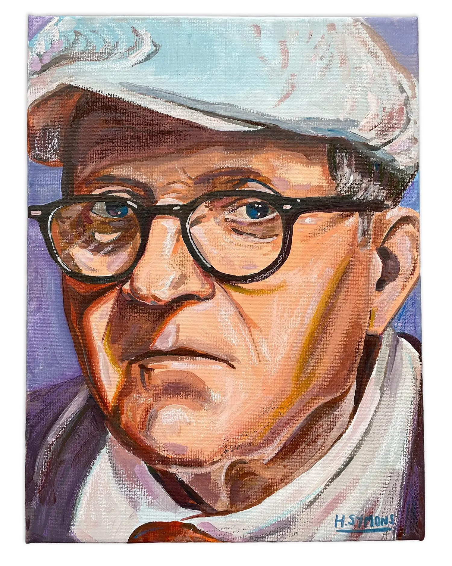David Hockney Portrait Canvas Painting