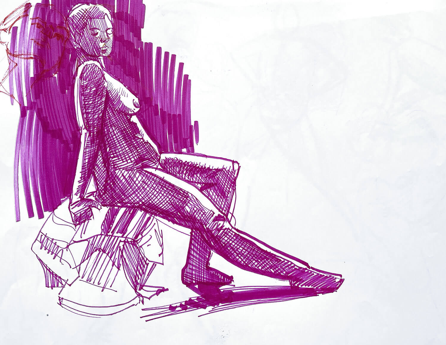 Life Drawing Model Sketch